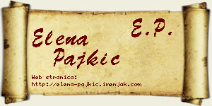 Elena Pajkić vizit kartica